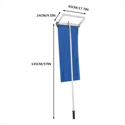 2-in-1 20ft Roof Snow Rake - Wheeled Snow Removal Tool with Wide Head Cutter - Image 5