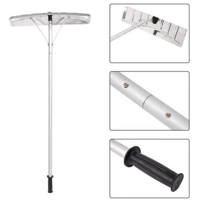 Aluminum Snow Removal Roof Rake with 25" Blade – Adjustable 5-Section Tubes - Image 2