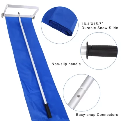 Detachable Long Handle Aluminum Snow Removal Tool - Image 4