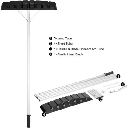 Telescopic Aluminum Roof Snow Rake with 11.25" Blade - Image 2