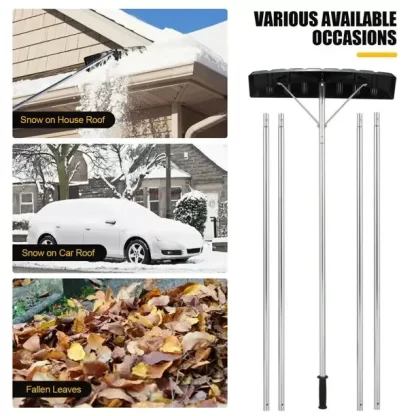 Telescopic Aluminum Roof Snow Rake with 11.25" Blade - Image 3