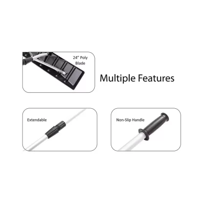 Telescopic Aluminum Roof Snow Rake with 11.25" Blade - Image 6