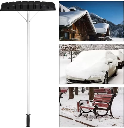 Telescopic Aluminum Roof Snow Rake with 11.25" Blade - Image 5
